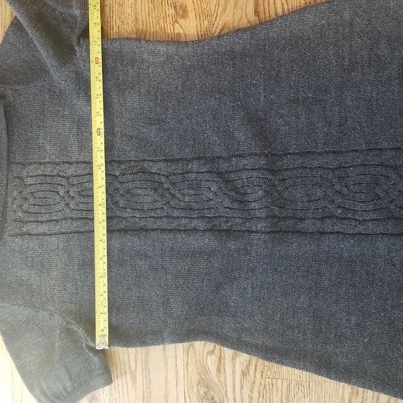 (M) Kenar Knit Sweater Dress Turtleneck Cozy Cabin Cottagecore Neutral - Picture 4 of 6